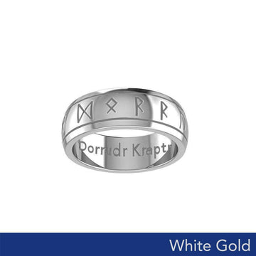Steve Miller Runic Solid White Gold Spinner Ring WRI2194 - Jewelry